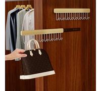 Appendiabiti Estraibile Pendiabiti Estraibile per Armadio Barra Asta Appendiabiti Estensibile e Regolabile Con 12 Ganci Ideale per Reggiseno,Cappello,Borsa,Ombrello,Cravatta 2 pezzi