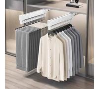 Appendiabiti Estraibile Per Armadio Portapantaloni Per Armadio Estraibile Estrarre L'armadio A Scomparsa Per Appendiabiti Per Tira Fuori (Color : White, Size : 20cm)