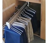 Appendiabiti Estraibile per Pantaloni, Appendiabiti Estraibile Estensibile per Pantaloni - Appendiabiti Regolabile per Asta Armadio, Asta Porta Abiti salvaspazio da 45 cm per Armadio, effici