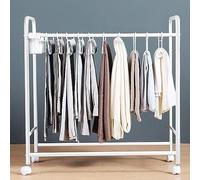 Appendiabiti Estraibile per Pantaloni, Appendiabiti Mobile Resistente con Ruote - Porta Abiti Multifunzionale, Porta Sciarpe e Asciugamani in Metallo, Design a Tutta Altezza per Guardaroba d