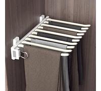 Appendiabiti Estraibile per Pantaloni, Porta Pantaloni Estraibile - Asta Appendiabiti a 10/22 Bracci, Appendiabiti Estensibile per Pantaloni con Doppie Guide silenziose, Organizzatore salvas