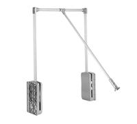Appendiabiti Estraibile Regolabile Per Armadio, Gu Vano Interno 89-121 Cm Grigio