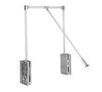 Appendiabiti Estraibile Regolabile Per Armadio, Guardaroba. Meccanismo Barra Appendiabito Automatico con Apertura e Chiusura Assistita (Vano Interno 89-121 Cm)