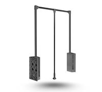 Appendiabiti EVOHANGER Saliscendi per Armadio - Organizzatore Guardaroba ad Alta Portata 15 kg con Tecnologia Oleodinamica e Movimento Facilitato (Grafite, Medio)