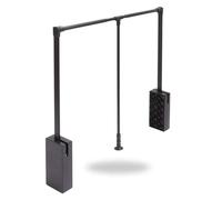 Appendiabiti EVOHANGER Saliscendi per Armadio - Servetto Organizzatore Guardaroba ad Alta Portata 15 kg con Tecnologia Oleodinamica e Movimento Facilitato (Grafite, Medio)