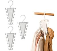 Appendiabiti for armadio su entrambi i lati a forma di V, organizer salvaspazio a 360°, durevole in ABS, elementi essenziali for la casa e il dormitorio, for cappelli, sciarpe, cinture(3pcs)