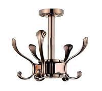 Appendiabiti, Ganci Appendiabiti Portaoggetti, for Porta, Girevoli Moderni Avvitare Portachiavi Organizer Rack con 5 Metallo Resistente all'Acqua Sotto l'Armadio Armadio Pensile Cucina(Rose Gold)