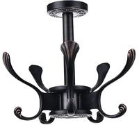 Appendiabiti, Ganci Appendiabiti Portaoggetti, for Porta, Girevoli Moderni Avvitare Portachiavi Organizer Rack con 5 Metallo Resistente all'Acqua Sotto l'Armadio Armadio Pensile Cucina(Black)