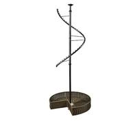 Appendiabiti Girevole a Spirale, Appendiabiti con 40 Sfere, Robusto Appendiabiti autoportante in Metallo salvaspazio, nero-H183,Black-H183