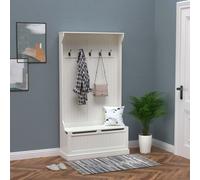 Appendiabiti Homcom con set da banco per corridoio, ganci per mobili da corridoio