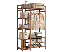 Appendiabiti in legno, appendiabiti aperto, autoportante con scarpiera, facile da montare, per camera da letto, disponibile nelle misure 70-170 cm, elegante soluzione per la decorazione della casa