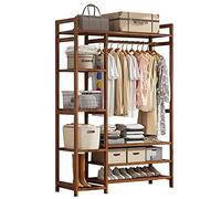 Appendiabiti in legno, appendiabiti autoportante con scarpiera, facile da montare per camera da letto, diverse dimensioni (70-170 cm), soluzione di archiviazione elegante e funzionale.