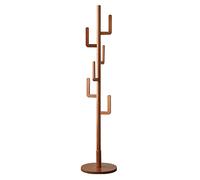 Appendiabiti in legno con 6 ganci, regolabile, autoportante, ideale per casa o ufficio, perfetto per cappotti, sciarpe, borse, soluzione di archiviazione per ingresso