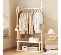 Appendiabiti in legno con scarpiera, appendiabiti portatile, ganci per ingresso e camera da letto, elegante supporto bianco salvaspazio per la decorazione della casa