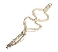 Appendiabiti in macramè intrecciato a mano, per montaggio a parete o a soffitto, espositore in corda bohémien, contiene 1-3 cappelli, cotone naturale e legno di pino, organizzazione rustica per la