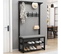 Appendiabiti in metallo, corridoio, albero di nizer con 12 ganci, 4 in 1, il design autoportante per l'ingresso e il soggiorno massimizza l'efficienza dello spazio e la pianura