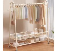 Appendiabiti in metallo resistente, con barra superiore e ripiano inferiore per cappotti, gonne e camicie, design robusto per uso domestico o al dettaglio