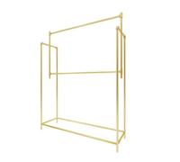 Appendiabiti In Metallo Resistente Con Doppie Aste, Appendiabiti Con Tubi Industriali, Organizzatore Per Grucce, Salvaspazio, Per Vendita Al Dettaglio, Boutique, Camera Da Letto(120x45x200 cm)