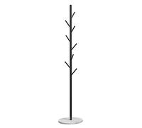Appendiabiti in ottone anticato con 8 ganci, design vintage con albero su base in marmo, perfetto per cappotti, cappelli, sciarpe e accessori, elegante decorazione per la casa