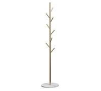 Appendiabiti in ottone anticato con 8 ganci e base in marmo con design ad albero, per cappotti, cappelli, sciarpe, soluzione elegante per la casa e per riporre oggetti decorativi