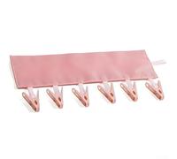 Appendiabiti in tessuto per viaggiatori con mollette integrate per gestire piccoli oggetti di abbigliamento comuni in modo efficiente (rosa)
