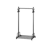Appendiabiti minimalista oro e nero, per camera da letto, asta singola, autoportante, elegante, decorazione per la casa, di grandi dimensioni (nero, M)