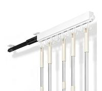 Appendiabiti Multifunzionale a Parete, Attaccapanni Estraibile in Metallo | Scaffali Organizer da Parete, Elevata Capacità di Carico, Salvaspazio, per Cucina e Bagno(WhiteA,50cm)