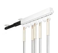 Appendiabiti Multifunzionale a Parete, Attaccapanni Estraibile in Metallo | Scaffali Organizer da Parete, Elevata Capacità di Carico, Salvaspazio, per Cucina e Bagno(WhiteA,40cm)