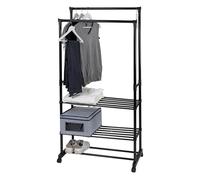 APPENDIABITI MULTISTAND ARMADIO IN METALLO ALTEZZA REGOLABILE 2 ASTE 4 RUOTE 3 R