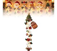 Appendiabiti Natalizio Luminoso - Design con Angelo e Pupazzo di Neve | Luci a LED e stile di visualizzazione verticale for l'arredamento della casa delle vacanze(#A)