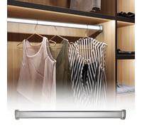 Appendiabiti ovale extra lungo, 80 cm, spessore 3 mm, resistente, con supporti finali, ideale per riporre gli armadi