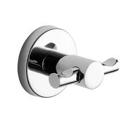 Appendiabiti per accappatoio doppio per bagno a muro Gedy Felce cromato E06457