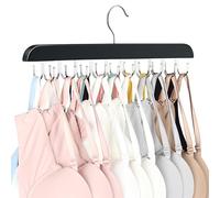 Appendiabiti per armadio, organizer per canottiere, con 20 ganci, in legno, pieghevole, salvaspazio, organizer per dormitorio e appartamento, per canottiere, reggiseni, sciarpe, cappelli, ecc.