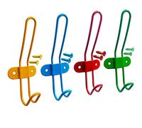 Appendiabiti per bambini per borse scolastiche, cappotti, giacche, set di 4 ganci colorati da parete per bambini, bambini, bambini, ragazze, cameretta, per zaini, asciugamani, cappelli, accappatoi