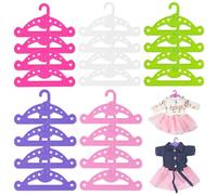 Appendiabiti per Bambole,Appendiabiti per Bambole Accessori,Grucce Bambini,Appendini Grucce Alla Moda,Mini Appendiabiti per Armadio,per Bambole Multicolori,Adatti a Neonati e Bambole