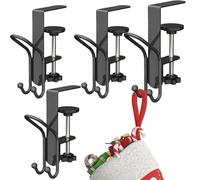Appendiabiti per calze di Natale, ganci per calze di Natale, ganci per camino, 4 ganci multiuso ornamentali, oggetti di scena per ristoranti, noleggi, hotel, appartamenti, feste, aziende