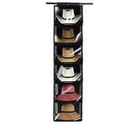 Appendiabiti per cappelli da cowboy per armadi, organizer per cappelli a 6 ripiani, tessuto e rete, supporto per cappelli a tesa larga, grande abbastanza per organizzare una collezione di cappelli da
