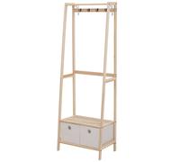 Appendiabiti per Ingresso 58x36x168 cm in Legno Naturale