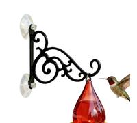 Appendiabiti per mangiatoia per uccelli, in metallo, con in silicone, staffe per mangiatoie per uccelli, per balcone, patio, giardino, ringhiera, recinzione, finestra, distributore di gabbie