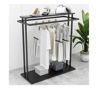Appendiabiti per negozi di abbigliamento di livello commerciale, con doppie aste e mensole, perfetto per espositori al dettaglio in boutique, negozi di articoli da regalo e lavanderie (stile 2,120 x