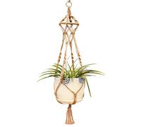 Appendiabiti Per Piante Boho Macrame - Compatibile Con Gancio Facile Da Installare, Cordino Decorativo Per Vasi Da Interni, Corda Per Fioriera Sospesa A Un Livello, Supporto Per Piante Da Parete Fatto
