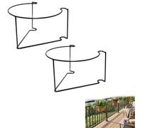 Appendiabiti per piante da esterno, regolabile, per piante da esterno, senza attrezzi, per balcone, recinzione, patio, giardino, fioriera verticale salvaspazio per amanti delle piante fai da te (2