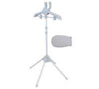 Appendiabiti Pieghevole, per Stiratura a Vapore Regolabile | Lega di Alluminio e Plastica, Altezza 84-160cm, Installazione Semplice, Guanto Incluso