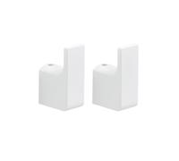 Appendiabiti Pirenei in acciaio inox bianco opaco 2 pz Bianco opaco