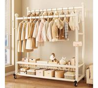 Appendiabiti portatile con ripiani regolabili, design robusto, soluzione multifunzionale per una facile mobilità e nization