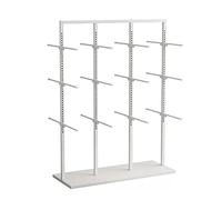 Appendiabiti regolabile su entrambi i lati, supporto per indumenti autoportante a 4/5 ripiani, ripiani in metallo per negozi al dettaglio, nero 130 x 40 x 130 cm, perfetto per nizing abbigliamento