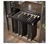 Appendiabiti retrattile in lega di alluminio salvaspazio armadio estraibile pantaloni gancio nero 25 kg capacità di carico regolabile 85 120 cm ideale per una conservazione efficiente