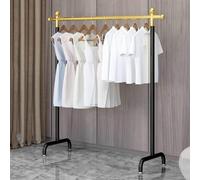 Appendiabiti Robusto e Resistente - Porta Abiti autoportante per Esposizione e stoccaggio, Elegante Nero e Oro, 100x40x150 cm, Perfetto per Uso Commerciale e Domestico.