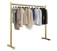 Appendiabiti robusto, vestitore, porta abiti per appendere i vestiti, stand appendiabiti da terra per camera da letto, lavanderia, bazar, singolo, portante di 80 kg, oro ( Color : Gold , Size : 120x40