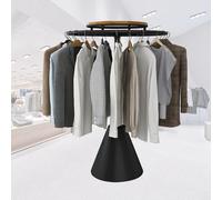 Appendiabiti rotondo ad alta resistenza - espositore circolare da pavimento per negozi al dettaglio o costumi - appendiabiti nero per abiti e lingerie vetrina